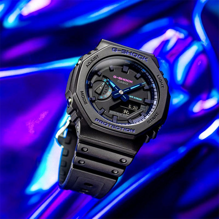 Casio G-Shock Analog Digital Black Dial Quartz GA-2100VB-1A -200M Men's Watch