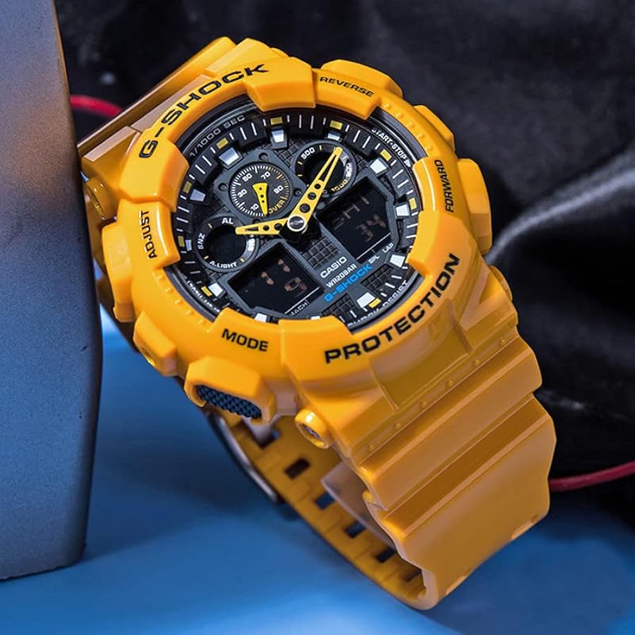 Casio G-Shock GA-100A-9ADR Velocity Indicator Alarm Watch