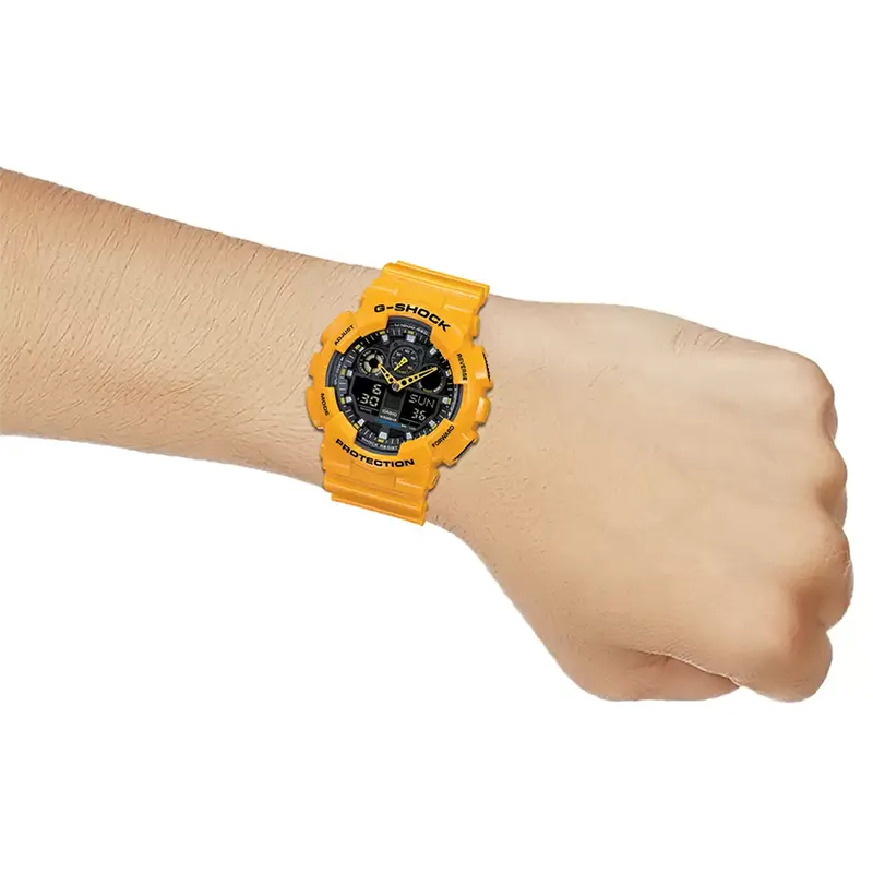 Casio G-Shock GA-100A-9ADR Velocity Indicator Alarm Watch