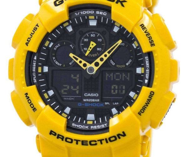 Casio G-Shock GA-100A-9ADR Velocity Indicator Alarm Watch