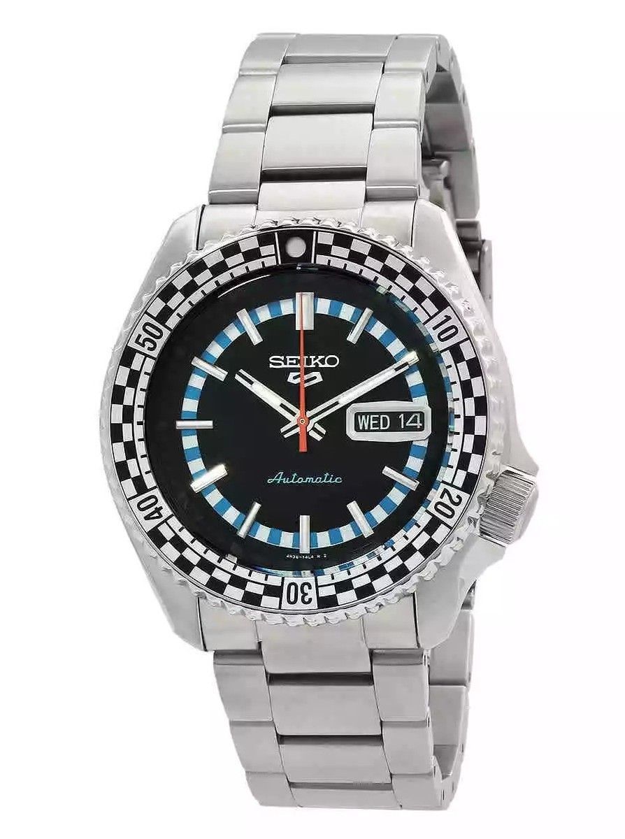 Seiko 5 Sports SKX Series Checker Flag Special Edition Black And White Dial Automatic SRPK67K1 100M Men's Watch - High-Quality Watch