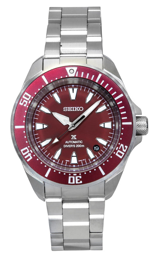 Seiko Prospex Sea Samurai Shog-urai Stainless Steel Red Dial Automatic Diver's SRPL11K1 200M Men's Watch - High-Quality Watch
