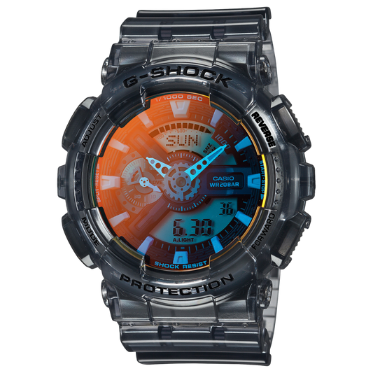 Casio G-Shock Analog Digital Transparent Resin Strap Multicolor Dial Quartz GA-110TLS-8A